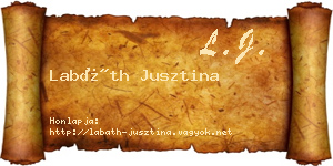 Labáth Jusztina névjegykártya
